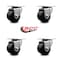 Service Caster Low Profile Polyolefin 2-1/2'' Wheel Top Plate Swivel Caster Set, 4PK SCC-04S25175-POR-4 - alternate 4